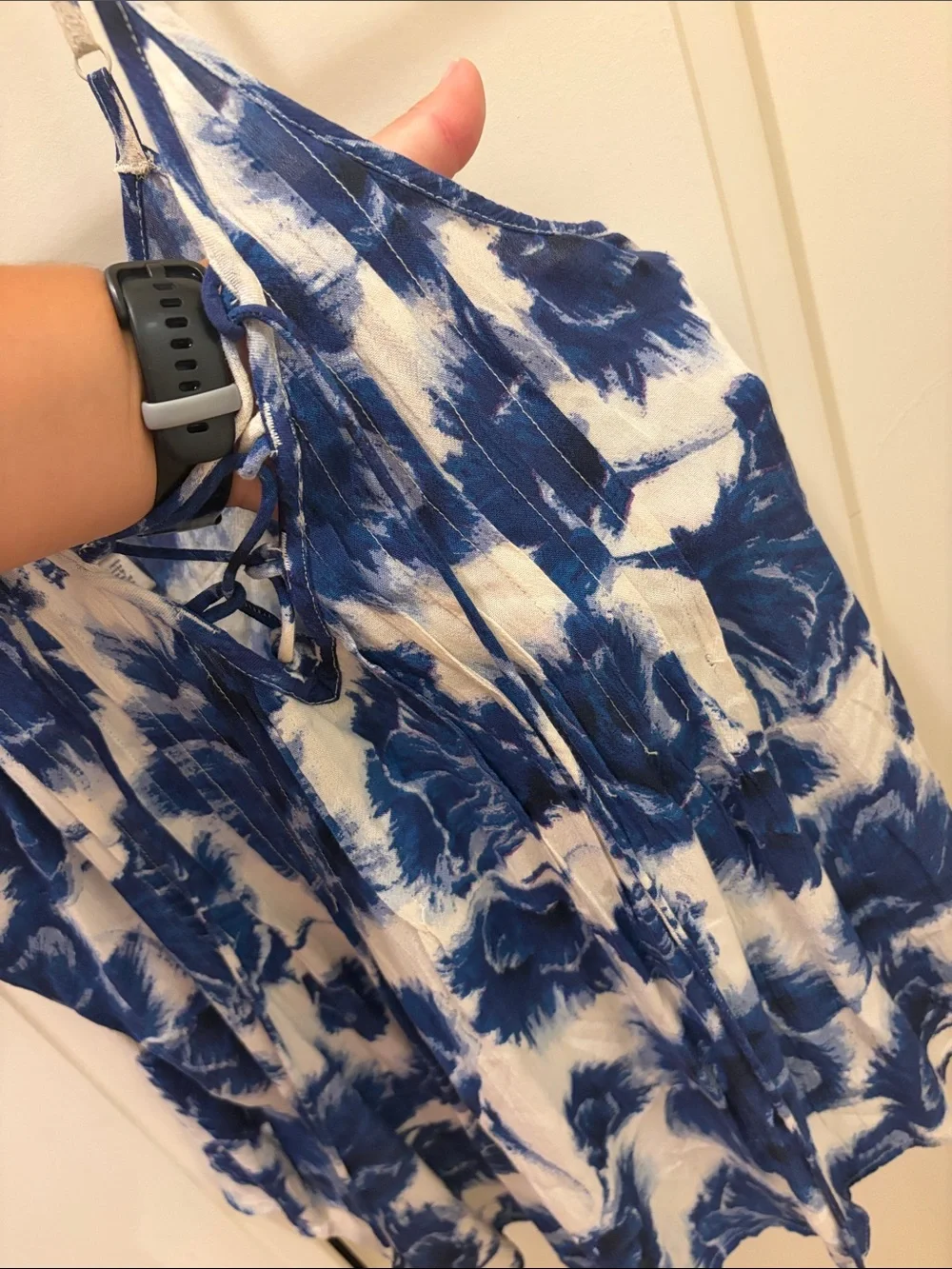 Billabong Blue & White Floral Top